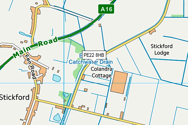 PE22 8HB map - OS VectorMap District (Ordnance Survey)