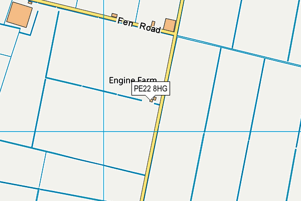 PE22 8HG map - OS VectorMap District (Ordnance Survey)