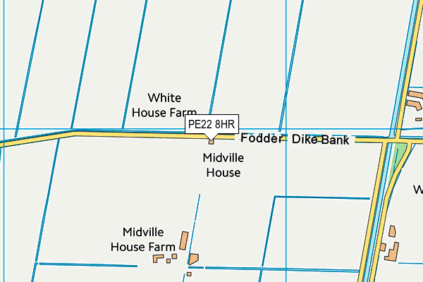 PE22 8HR map - OS VectorMap District (Ordnance Survey)