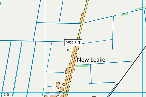 PE22 8JT map - OS VectorMap District (Ordnance Survey)