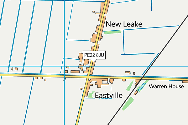 PE22 8JU map - OS VectorMap District (Ordnance Survey)