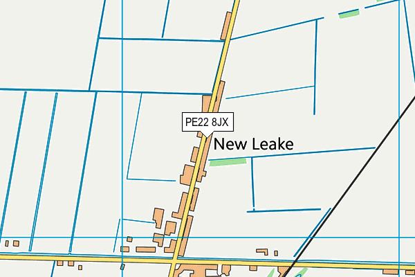 PE22 8JX map - OS VectorMap District (Ordnance Survey)