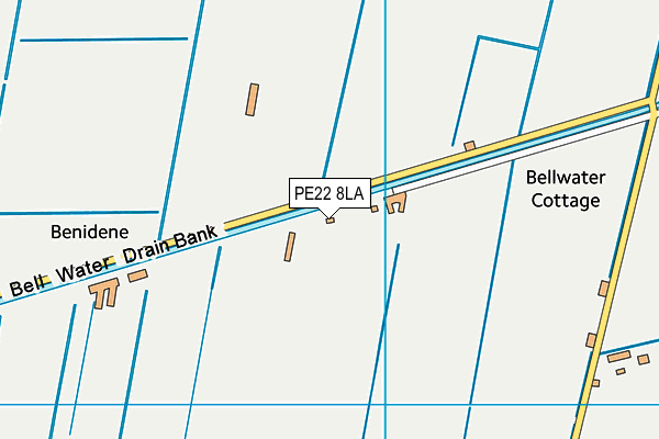 PE22 8LA map - OS VectorMap District (Ordnance Survey)