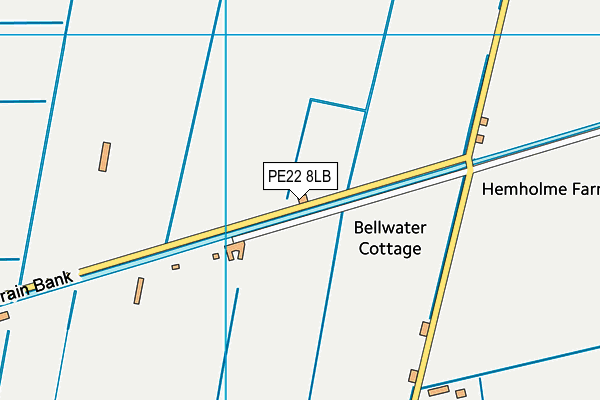 PE22 8LB map - OS VectorMap District (Ordnance Survey)