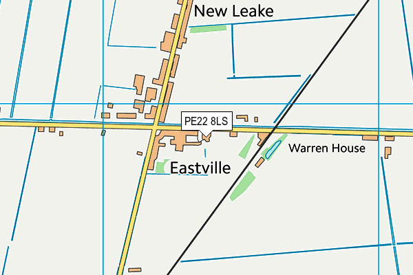 PE22 8LS map - OS VectorMap District (Ordnance Survey)