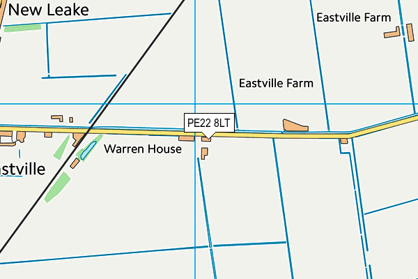 PE22 8LT map - OS VectorMap District (Ordnance Survey)