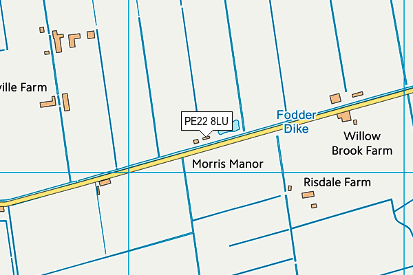 PE22 8LU map - OS VectorMap District (Ordnance Survey)