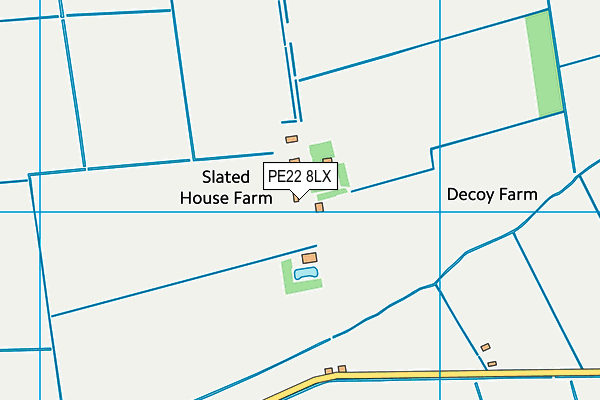 PE22 8LX map - OS VectorMap District (Ordnance Survey)