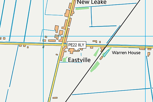 PE22 8LY map - OS VectorMap District (Ordnance Survey)