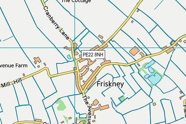 PE22 8NH map - OS VectorMap District (Ordnance Survey)