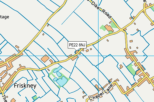 PE22 8NJ map - OS VectorMap District (Ordnance Survey)