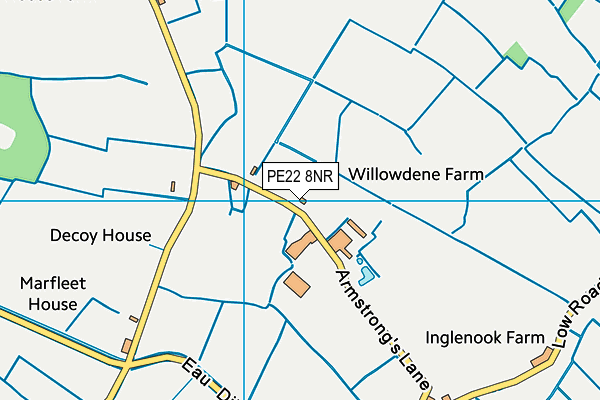 PE22 8NR map - OS VectorMap District (Ordnance Survey)