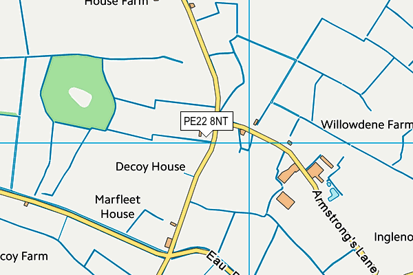 PE22 8NT map - OS VectorMap District (Ordnance Survey)