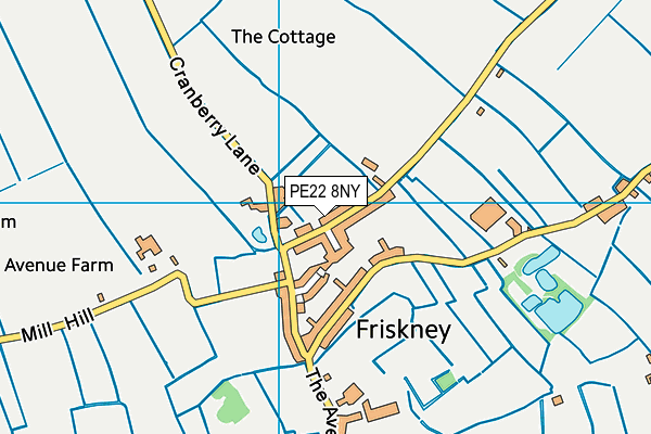 PE22 8NY map - OS VectorMap District (Ordnance Survey)