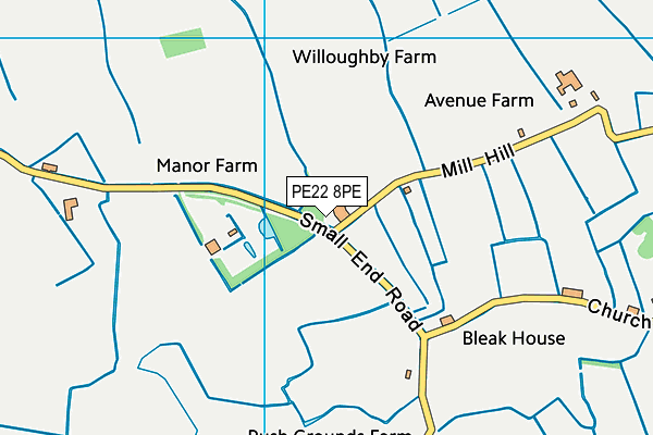 PE22 8PE map - OS VectorMap District (Ordnance Survey)