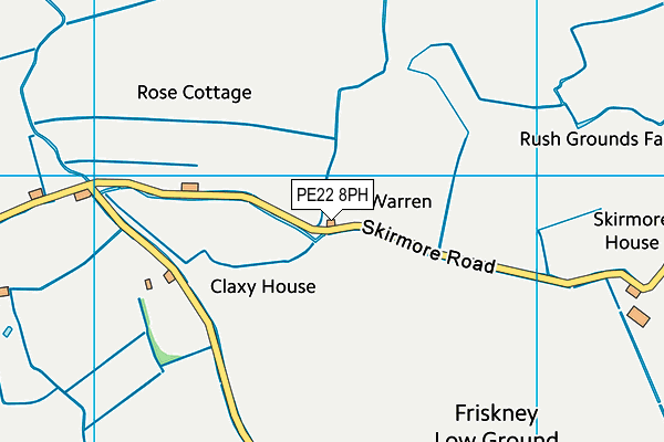 PE22 8PH map - OS VectorMap District (Ordnance Survey)