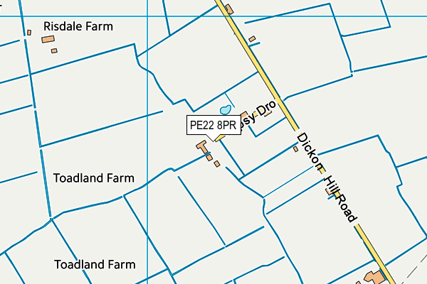 PE22 8PR map - OS VectorMap District (Ordnance Survey)