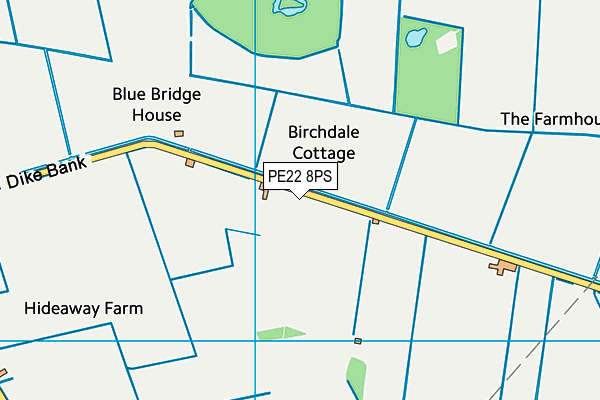 PE22 8PS map - OS VectorMap District (Ordnance Survey)