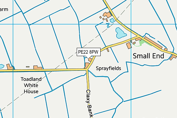 PE22 8PW map - OS VectorMap District (Ordnance Survey)