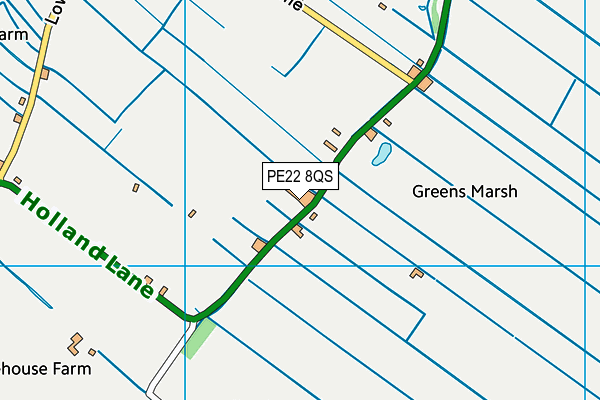 PE22 8QS map - OS VectorMap District (Ordnance Survey)