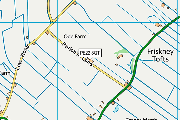 PE22 8QT map - OS VectorMap District (Ordnance Survey)
