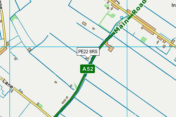 PE22 8RS map - OS VectorMap District (Ordnance Survey)