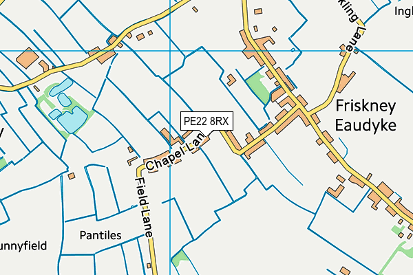 PE22 8RX map - OS VectorMap District (Ordnance Survey)