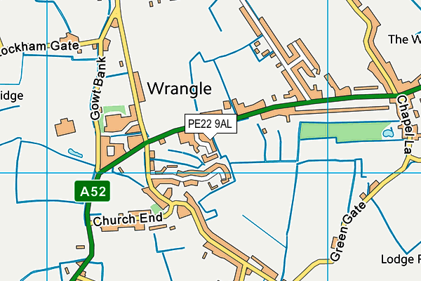 PE22 9AL map - OS VectorMap District (Ordnance Survey)