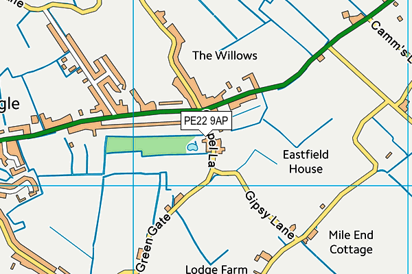 PE22 9AP map - OS VectorMap District (Ordnance Survey)