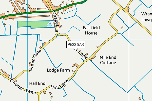 PE22 9AR map - OS VectorMap District (Ordnance Survey)