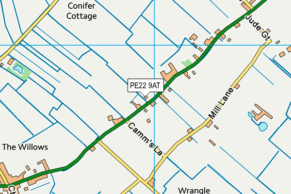 PE22 9AT map - OS VectorMap District (Ordnance Survey)