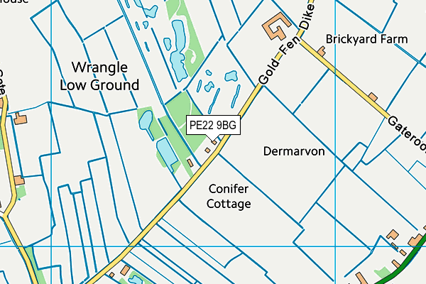 PE22 9BG map - OS VectorMap District (Ordnance Survey)