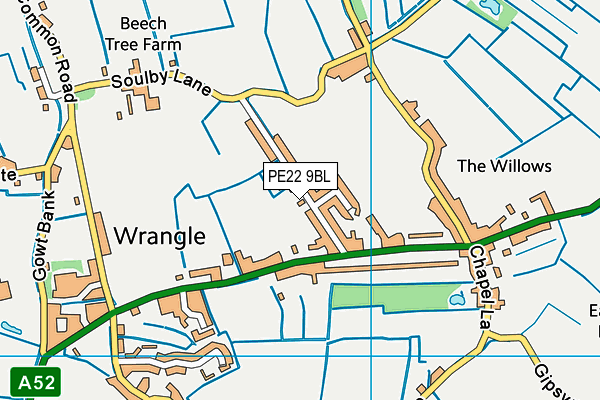 PE22 9BL map - OS VectorMap District (Ordnance Survey)