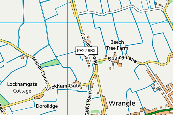 PE22 9BX map - OS VectorMap District (Ordnance Survey)