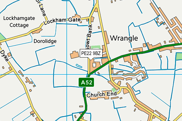 PE22 9BZ map - OS VectorMap District (Ordnance Survey)