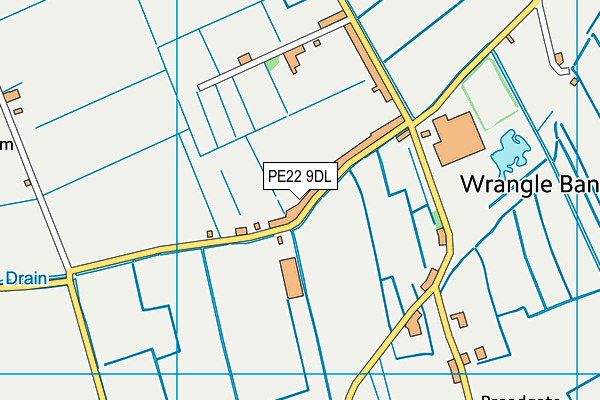 PE22 9DL map - OS VectorMap District (Ordnance Survey)