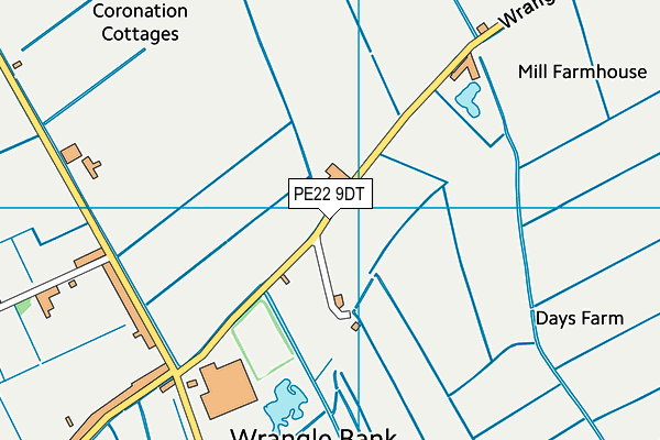 PE22 9DT map - OS VectorMap District (Ordnance Survey)