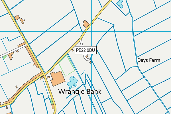 PE22 9DU map - OS VectorMap District (Ordnance Survey)