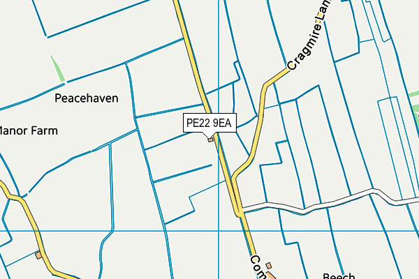 PE22 9EA map - OS VectorMap District (Ordnance Survey)