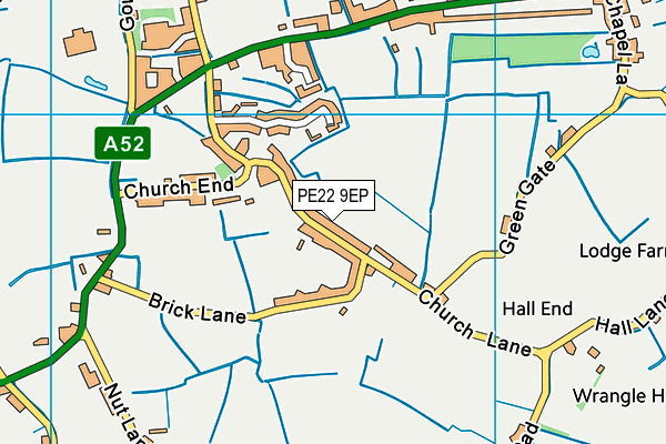 PE22 9EP map - OS VectorMap District (Ordnance Survey)