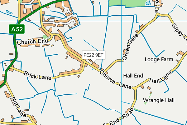 PE22 9ET map - OS VectorMap District (Ordnance Survey)