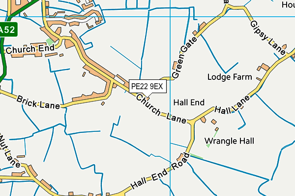 PE22 9EX map - OS VectorMap District (Ordnance Survey)