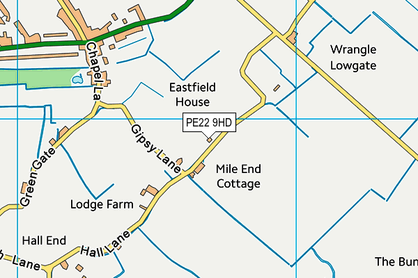 PE22 9HD map - OS VectorMap District (Ordnance Survey)