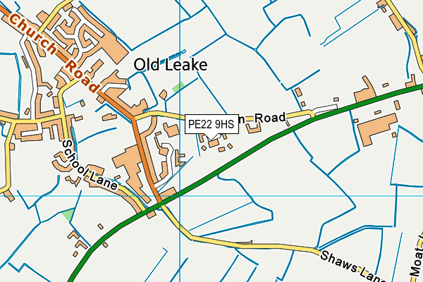 PE22 9HS map - OS VectorMap District (Ordnance Survey)