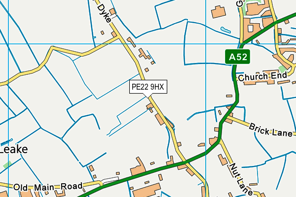 PE22 9HX map - OS VectorMap District (Ordnance Survey)