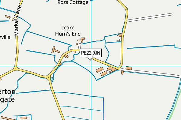 PE22 9JN map - OS VectorMap District (Ordnance Survey)