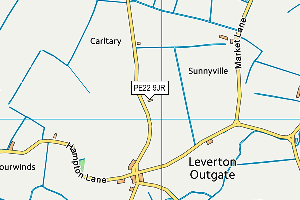 PE22 9JR map - OS VectorMap District (Ordnance Survey)