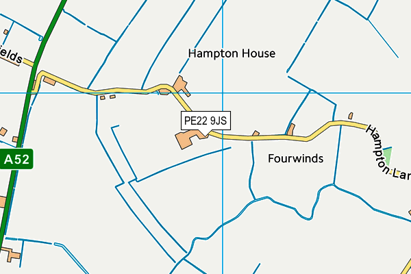 PE22 9JS map - OS VectorMap District (Ordnance Survey)