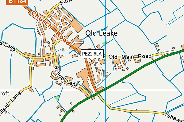 PE22 9LA map - OS VectorMap District (Ordnance Survey)