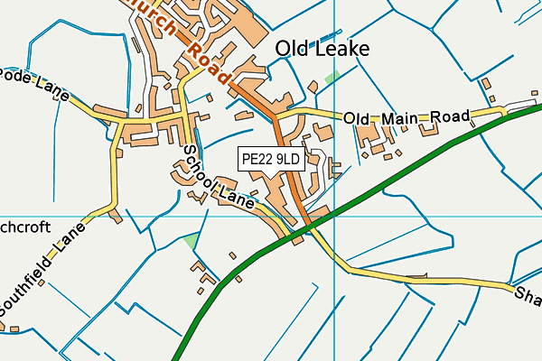 PE22 9LD map - OS VectorMap District (Ordnance Survey)